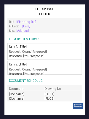 FI Response Template