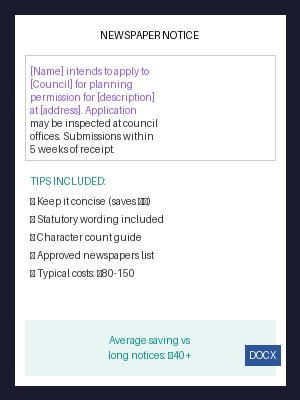 Newspaper Notice Template