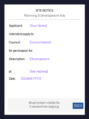Site Notice Template